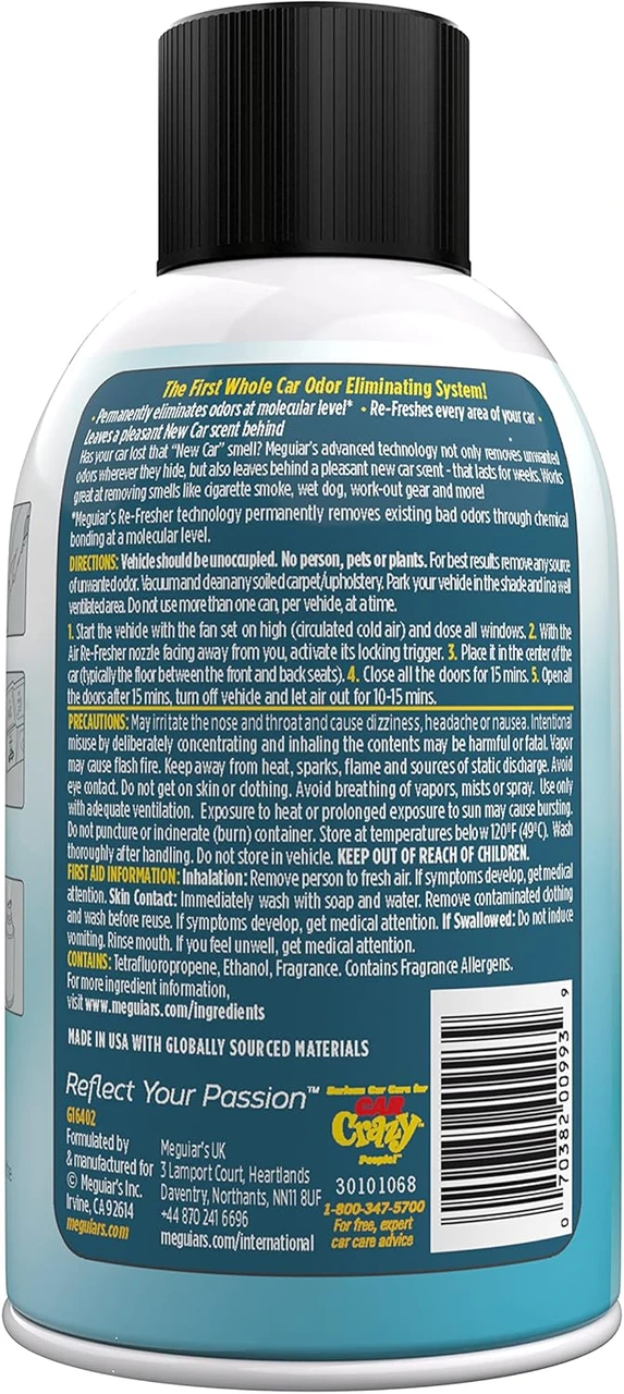 Meguiar's Whole Car Air Refresher New Car Scent 2 Oz Aerosol (G16402) — product image 8