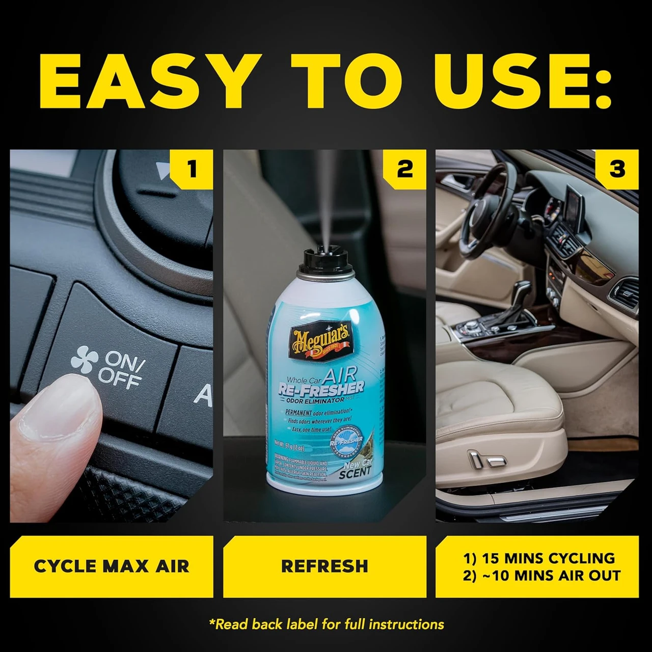 Meguiar's Whole Car Odor Eliminator Sweet Breeze 2 Oz (G16602) — product image 6