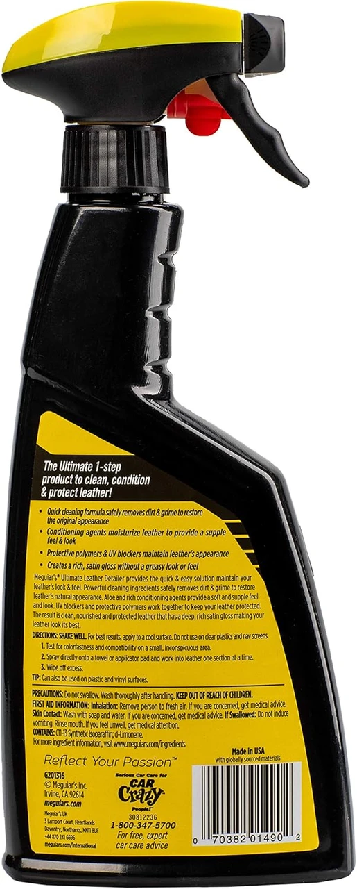 Meguiar's Ultimate Leather Detailer Cleaner and Conditioner Spray (G201316) — product image 3