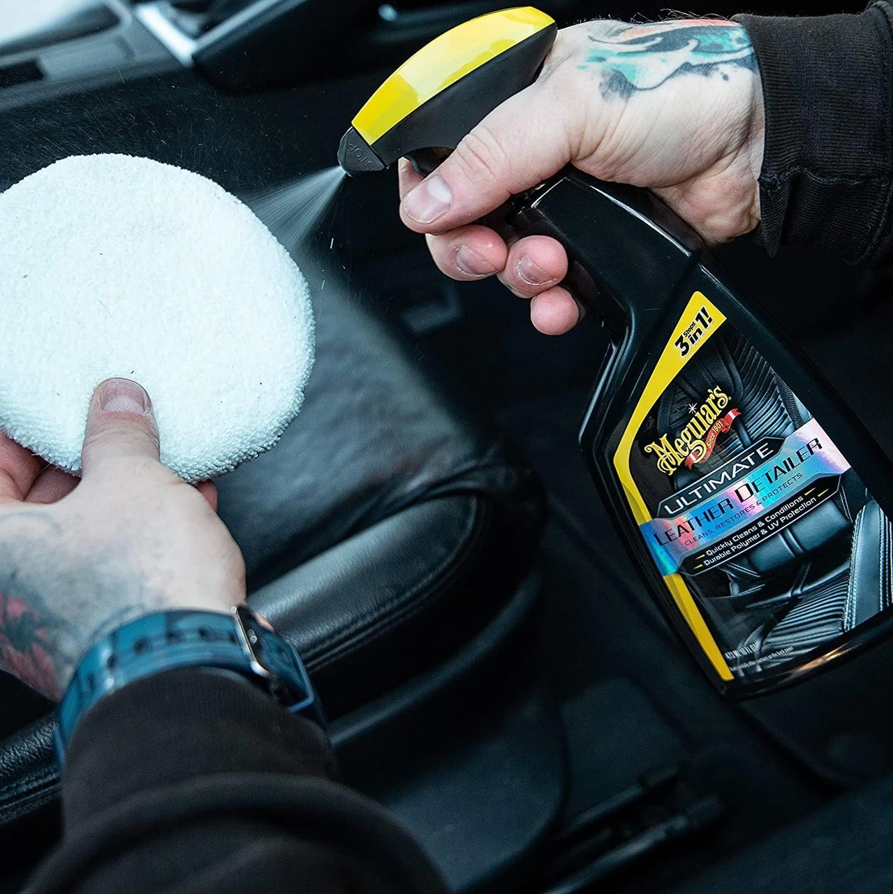 Meguiar's Ultimate Leather Detailer Cleaner and Conditioner Spray (G201316) — product image 5