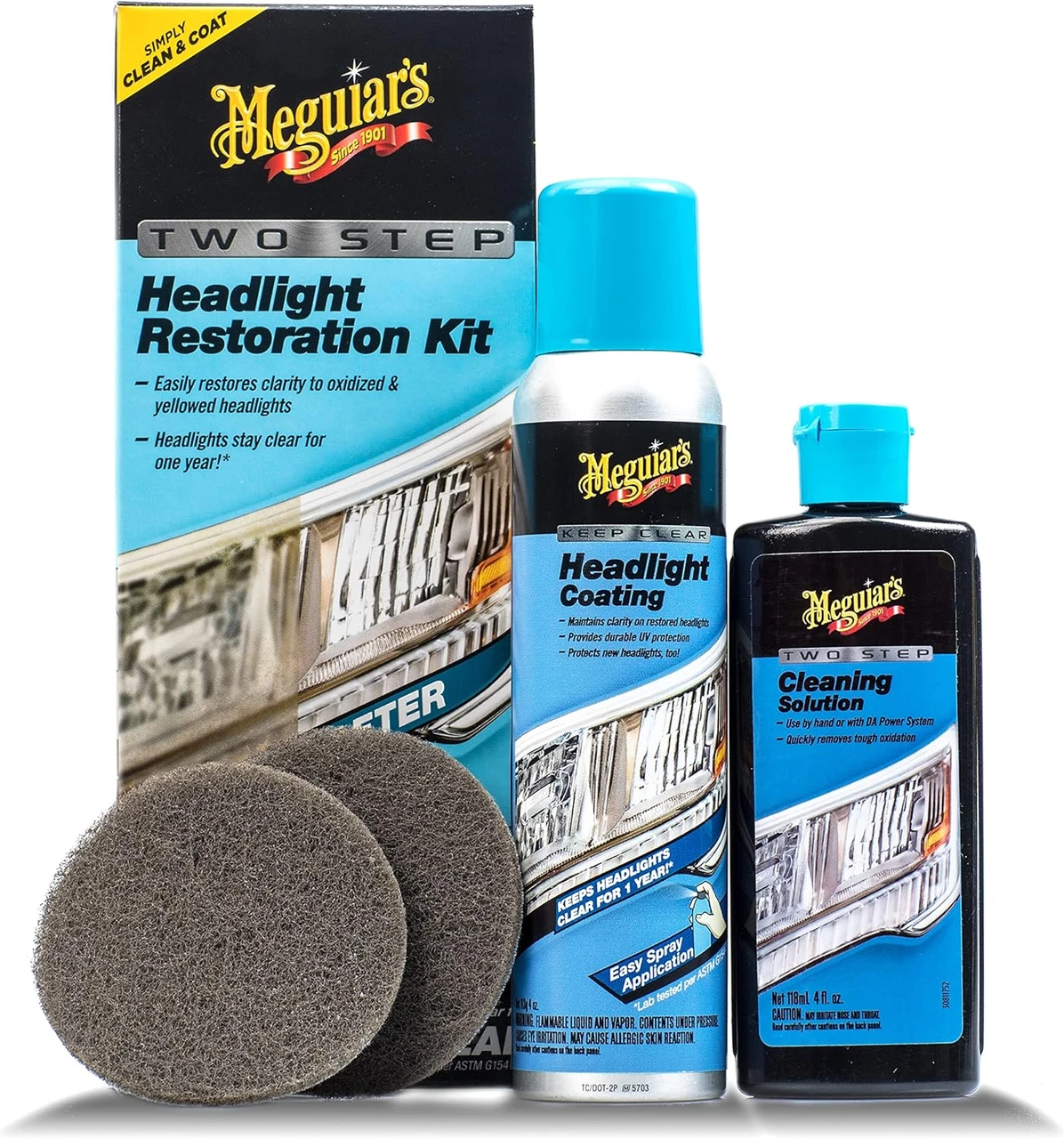 Meguiar's Two Step Headlight Restoration Kit 4 fl oz (G2970)