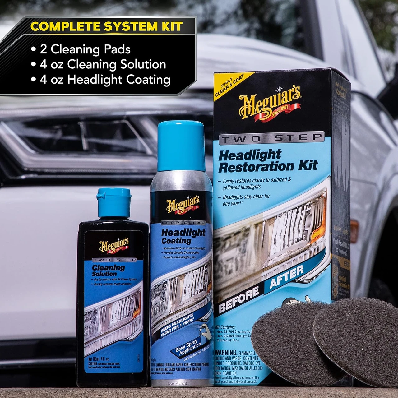 Meguiar's Two Step Headlight Restoration Kit 4 fl oz (G2970) — product image 5