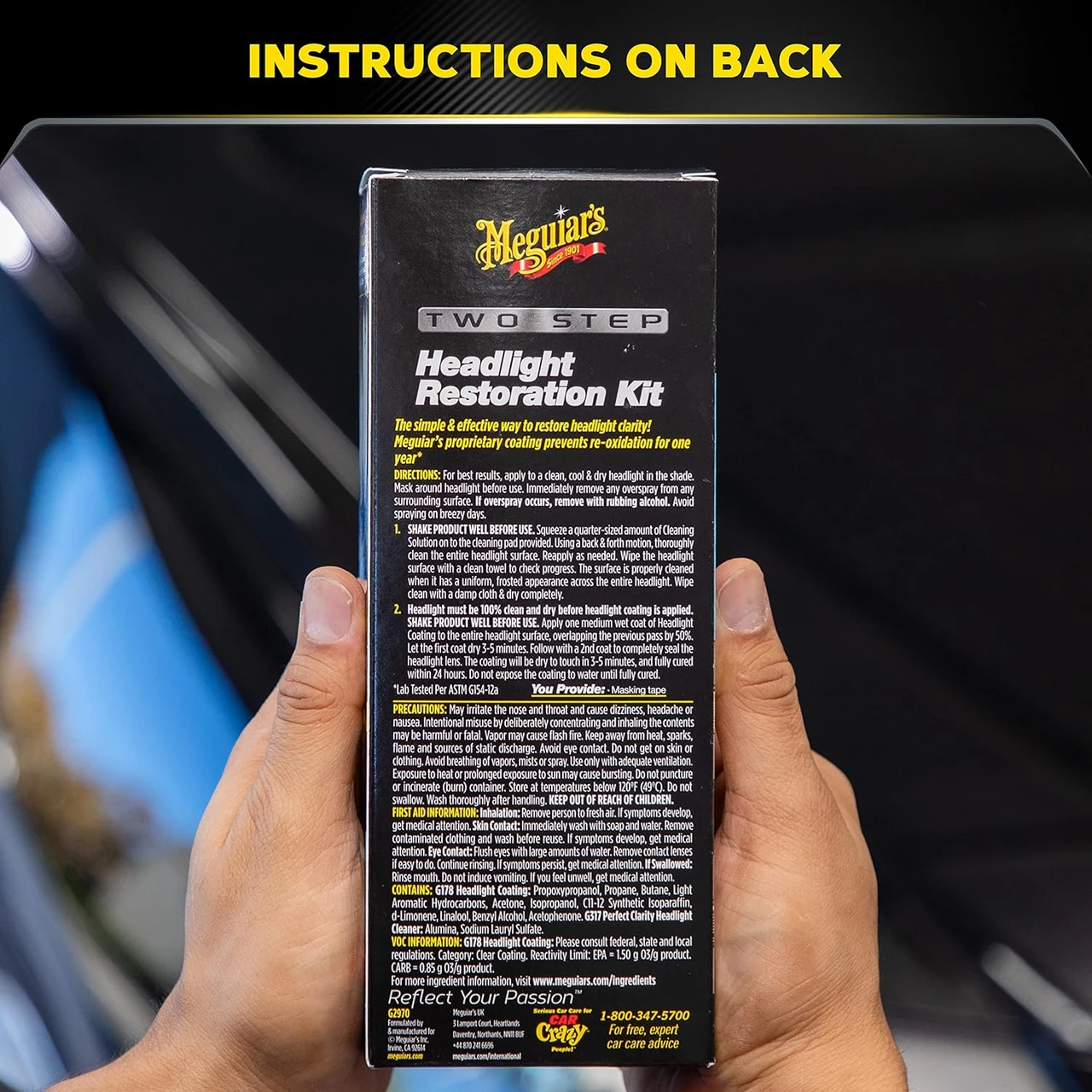 Meguiar's Two Step Headlight Restoration Kit 4 fl oz (G2970) — product image 7