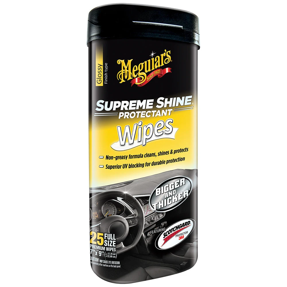 Meguiar's Supreme Shine Protectant Wipes 25 Ct (G4000)