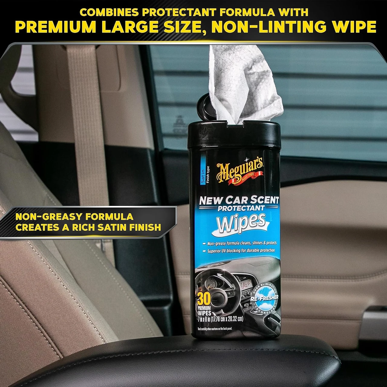Meguiar's New Car Scent Protectant Wipes, 25 Count (G4200) — product image 5