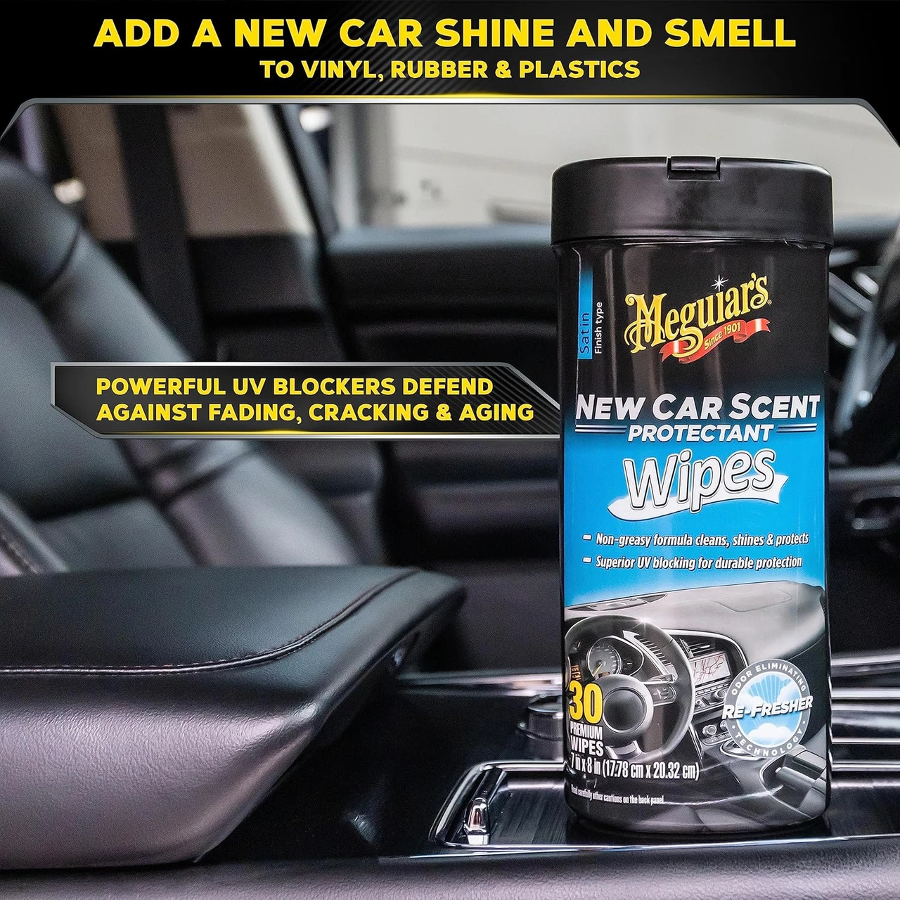 Meguiar's New Car Scent Protectant Wipes, 25 Count (G4200) — product image 6
