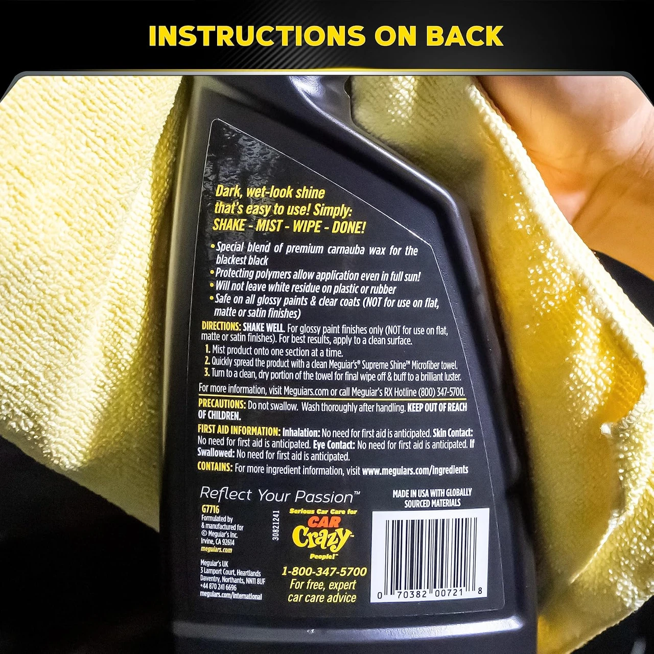 Meguiar's Gold Class Quik Wax Spray 16 Oz (G7716) — product image 7