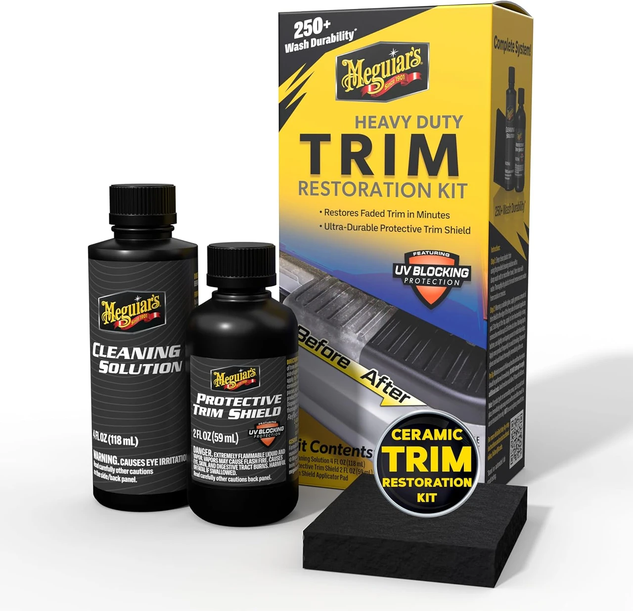 Meguiar's Heavy Duty Trim Restoration Kit with UV Protection (G250100)