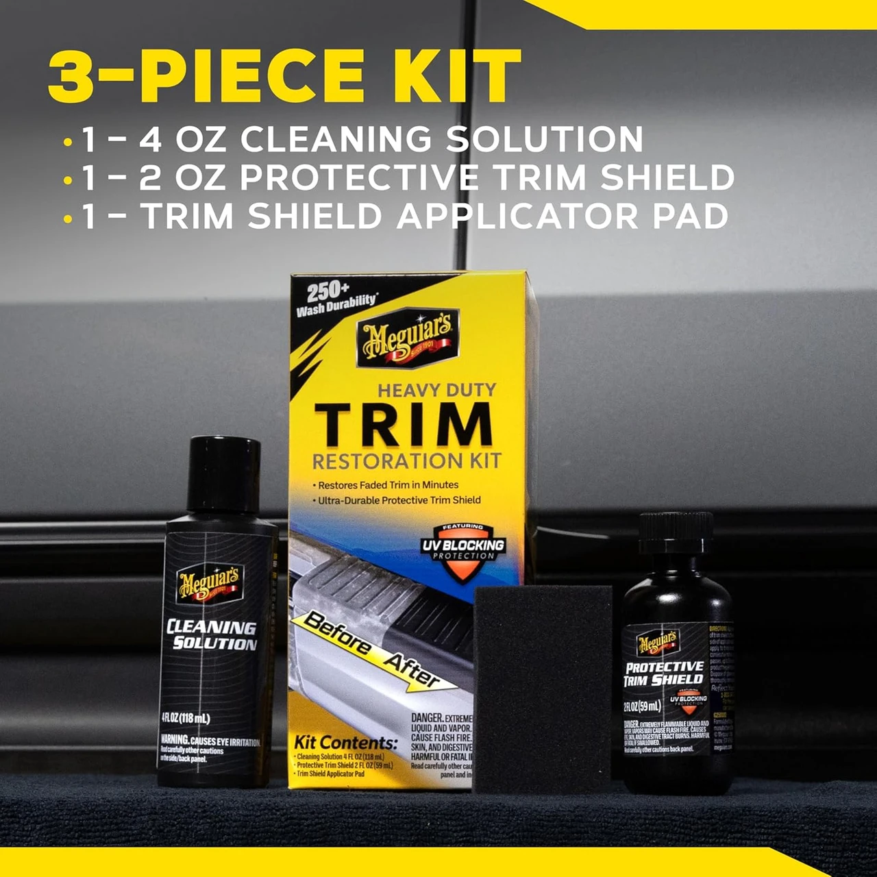 Meguiar's Heavy Duty Trim Restoration Kit with UV Protection (G250100) — product image 8