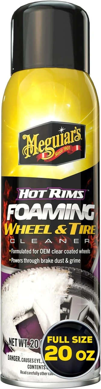 Meguiar's Hot Rims Foaming Wheel & Tire Cleaner 20oz (G250320)