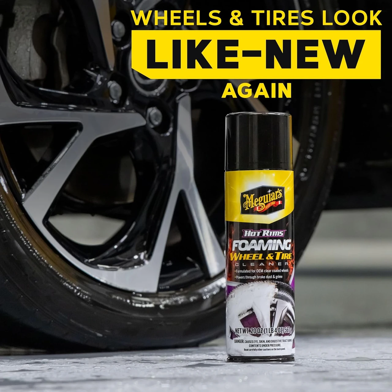 Meguiar's Hot Rims Foaming Wheel & Tire Cleaner 20oz (G250320) — product image 5