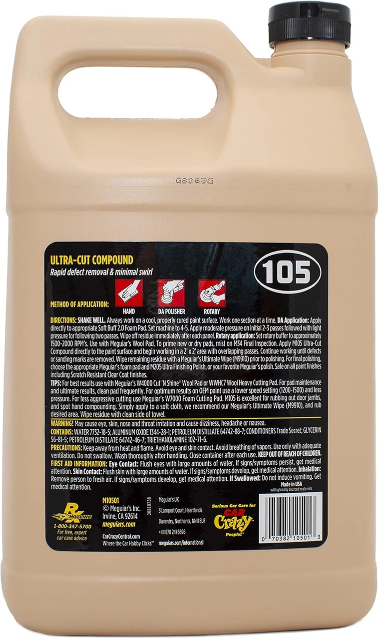Meguiar's Ultra-Cut Compound 1 Gallon for Paint Correction (M10501) — product image 3