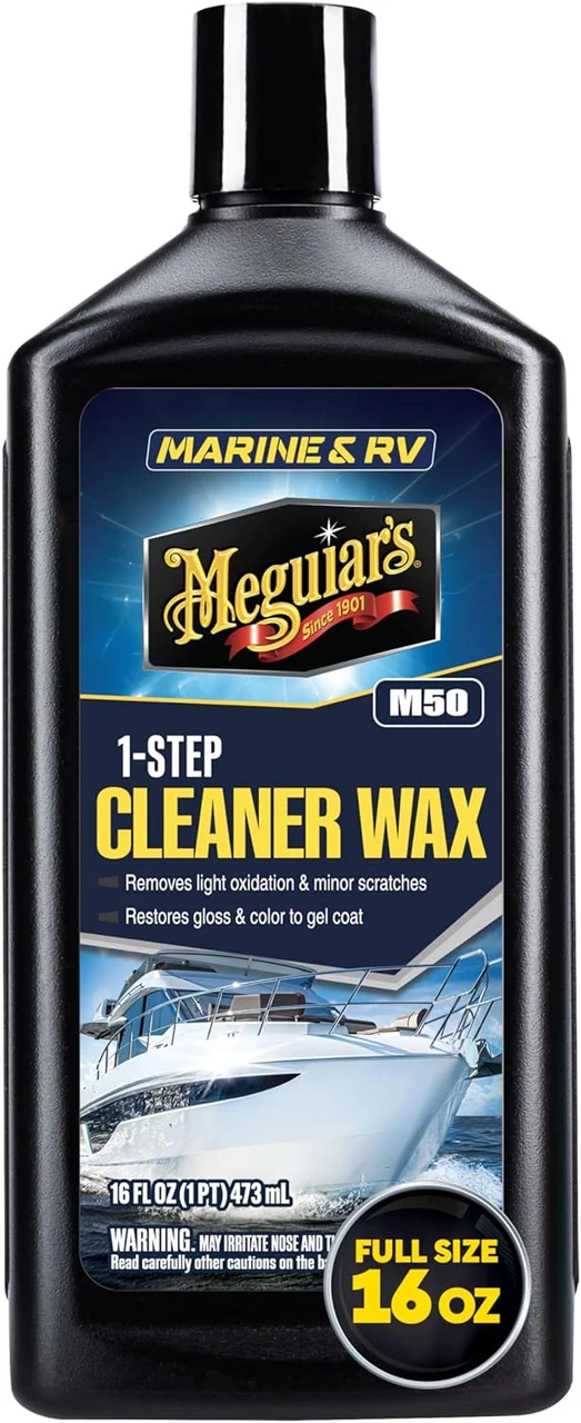 Meguiar's Boat & RV Cleaner Wax Liquid 16 Oz (M5016)