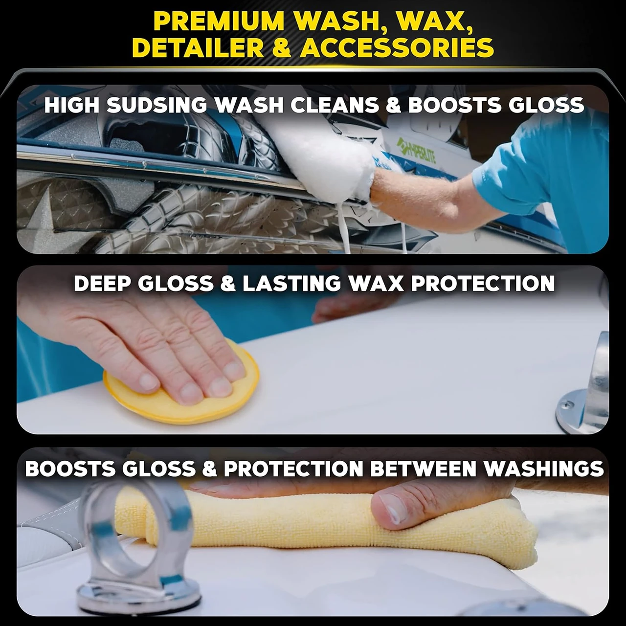Meguiar's New Boat Owner's Essentials Kit, Wax & Wash (M6385) — product image 3
