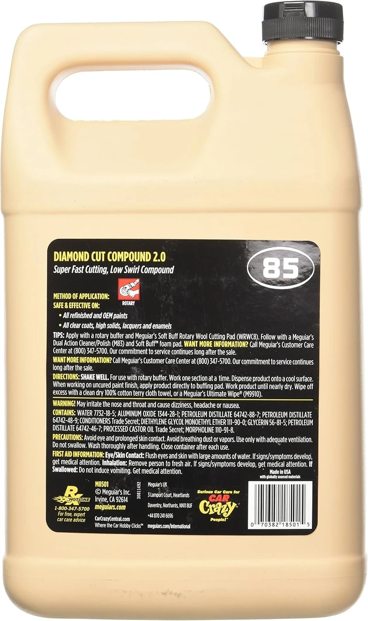 Meguiar's Mirror Glaze Diamond Cut Compound 2.0 1 Gallon (M8501) — product image 5