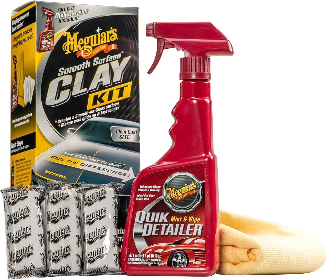 Meguiar's Smooth Surface Clay Kit with 2 Clay Bars (G191700) — product image 6
