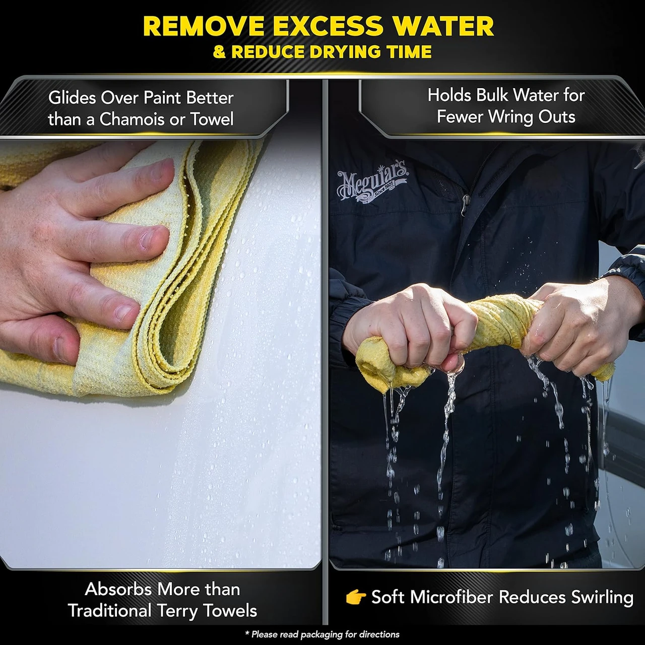Meguiar's Microfiber Water Magnet Drying Towel 22" x 30" (X2000) — product image 4