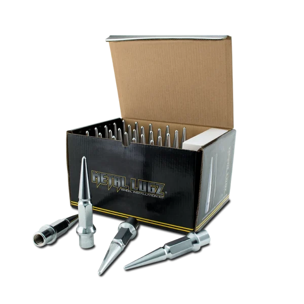 Metal Lugz 9/16″ Shank Dually 8 Lug Spiked Lug Nut Kit (7206K8, 7206K8-BLK)