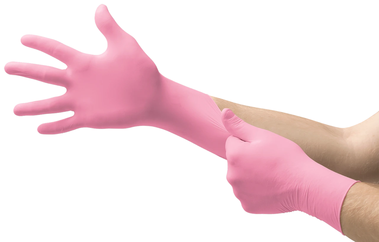 Microflex ColorTouch Latex Exam Gloves Powder-Free Pink Medium Size (CTP-233M) — product image 2
