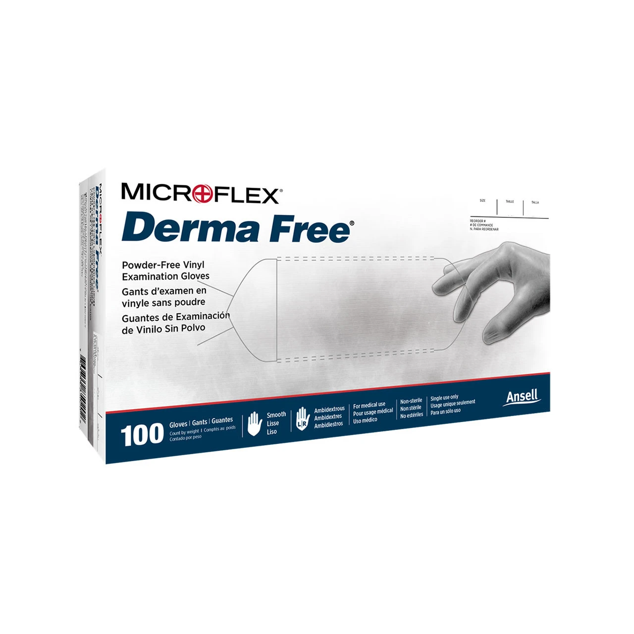 Microflex DF-850S Derma Free Powder Free Vinyl Gloves - Small