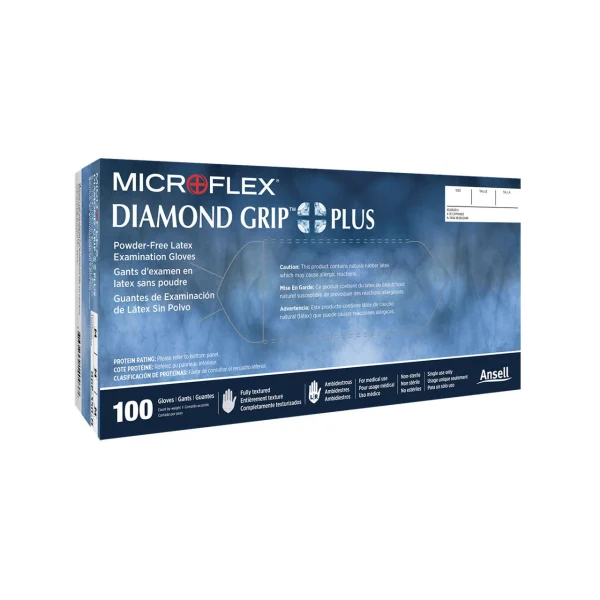 Microflex DGP-350M Diamond Grip Plus Powder Free Gloves - Medium