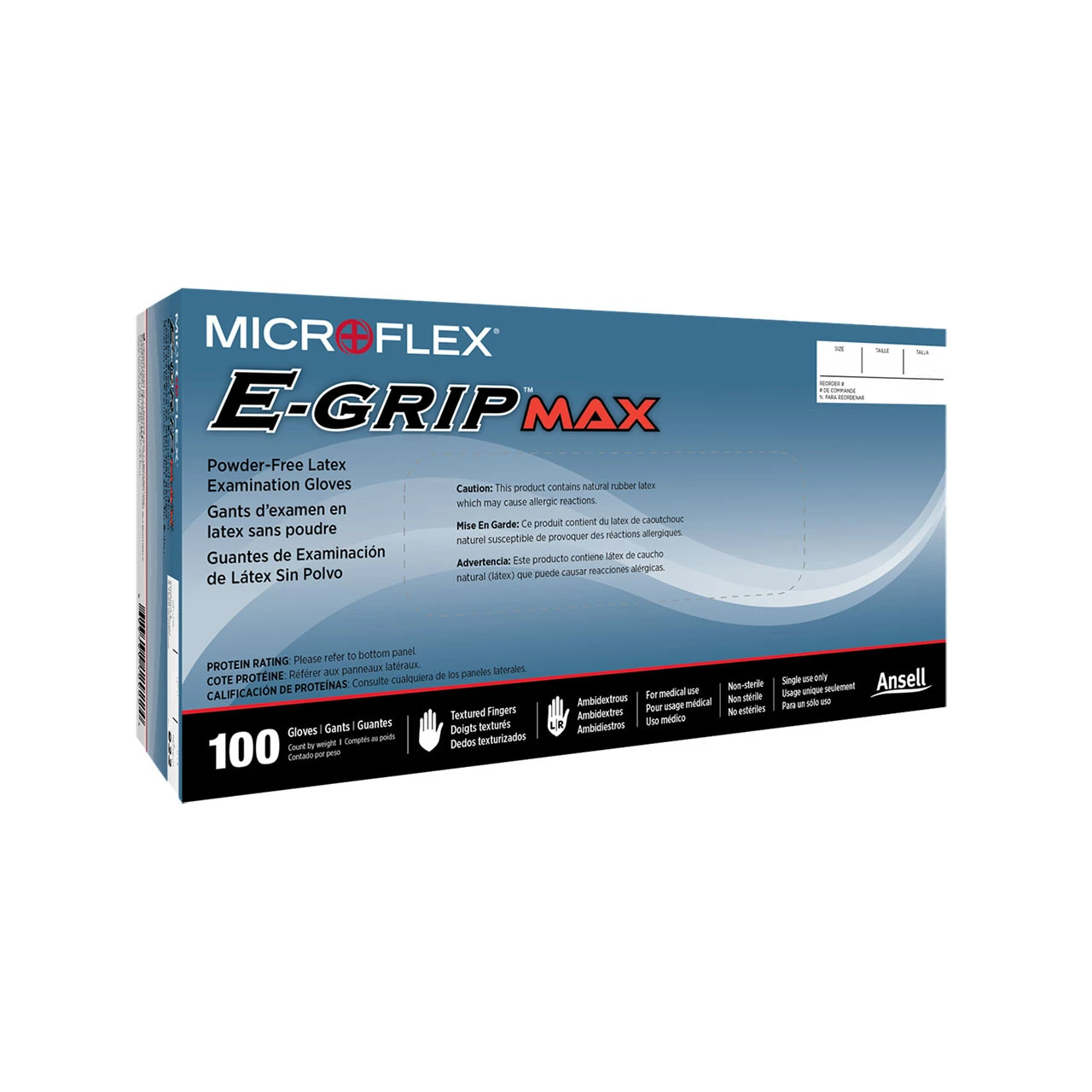 Microflex L920 E-Grip Max L92 Latex Gloves, Natural, X-Small - 1,000/Case