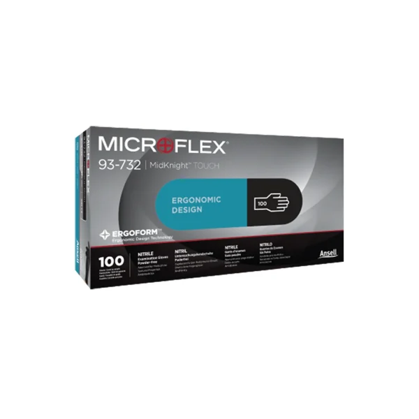 Microflex Midknight Touch Nitrile Gloves, X-Small (93-732-XS)
