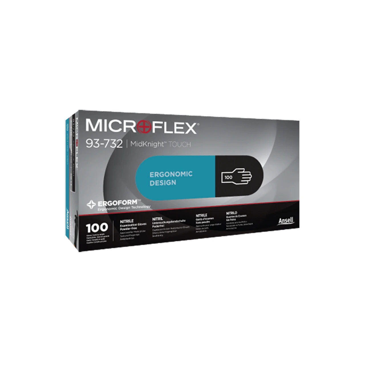 Microflex Midknight Touch Nitrile Gloves, X-Small (93-732-XS)