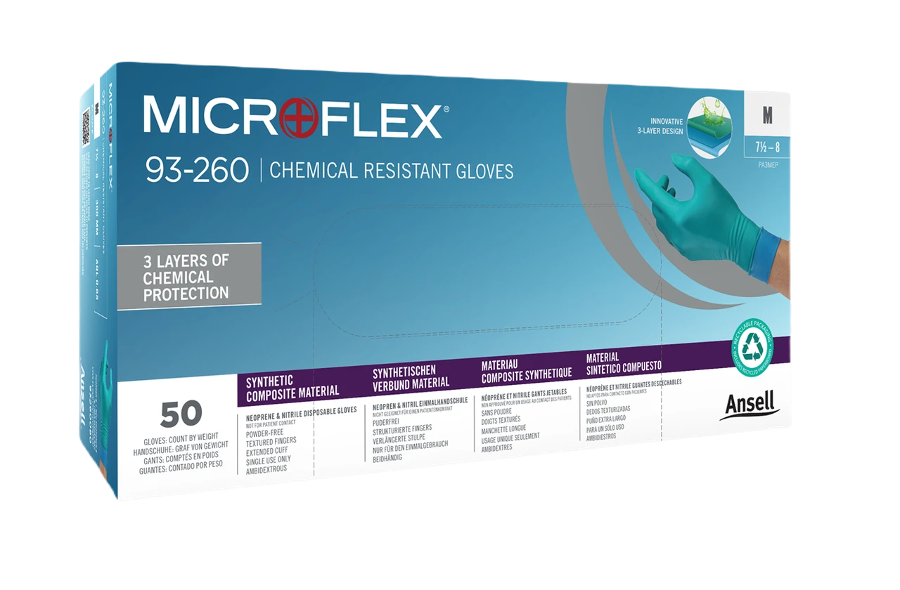 Microflex Nitrile and Neoprene Gloves - Disposable, Chemical Resistant (93-260) — product image 2