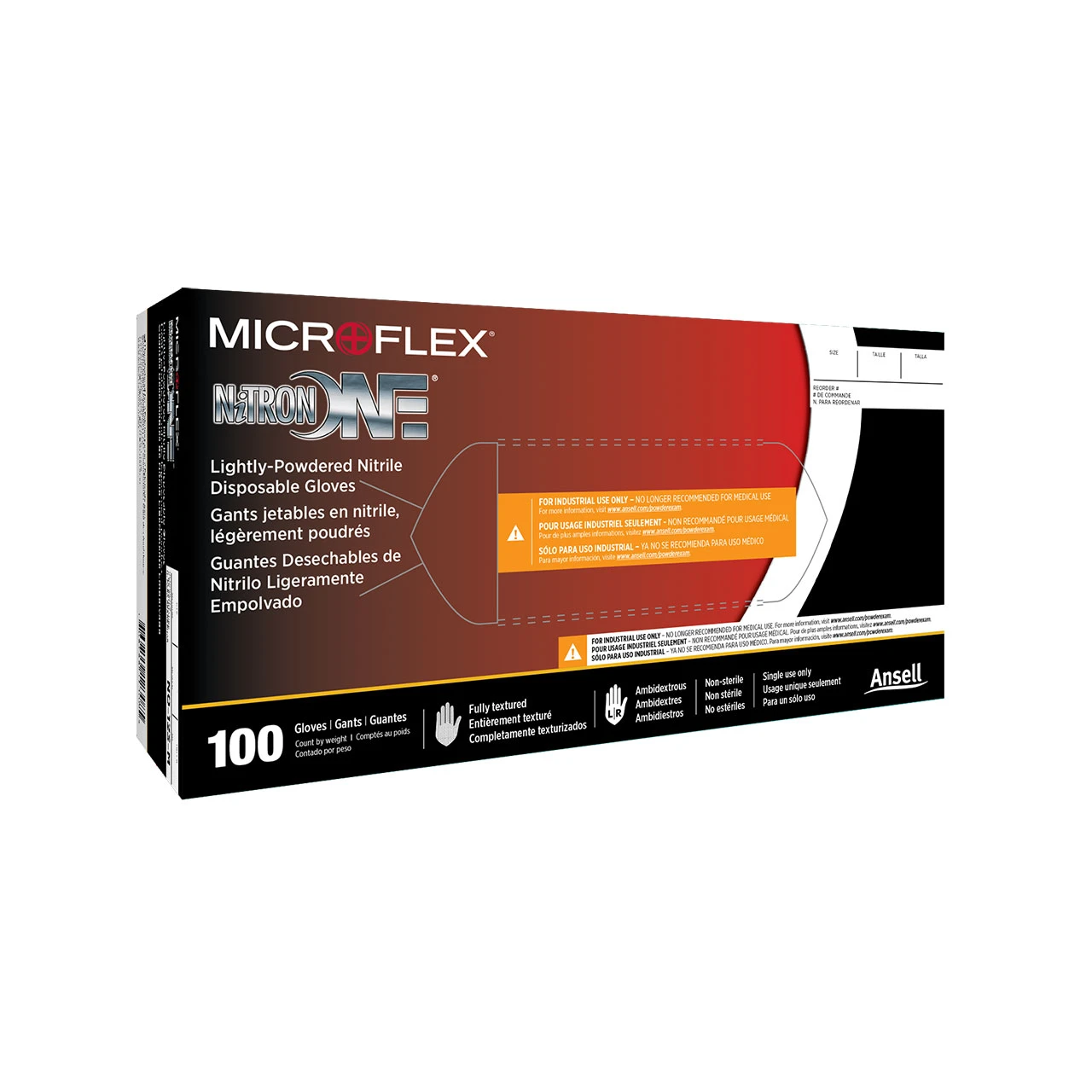 Microflex NO-123S Nitron One Powder Nitrile Gloves - Small