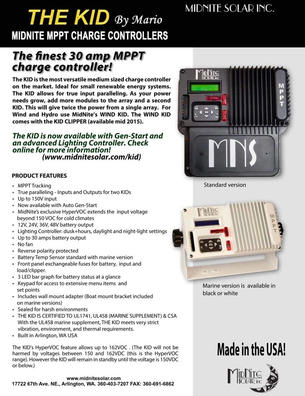 MidNite Solar Mppt Charge Controller 30A In Black (MNKID-B) — product image 3