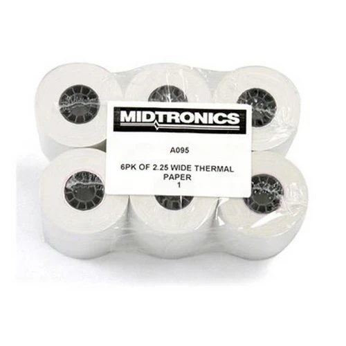 Midtronics 6-Pack Thermal Printer Paper for Reliable and Clear Prints (A095)