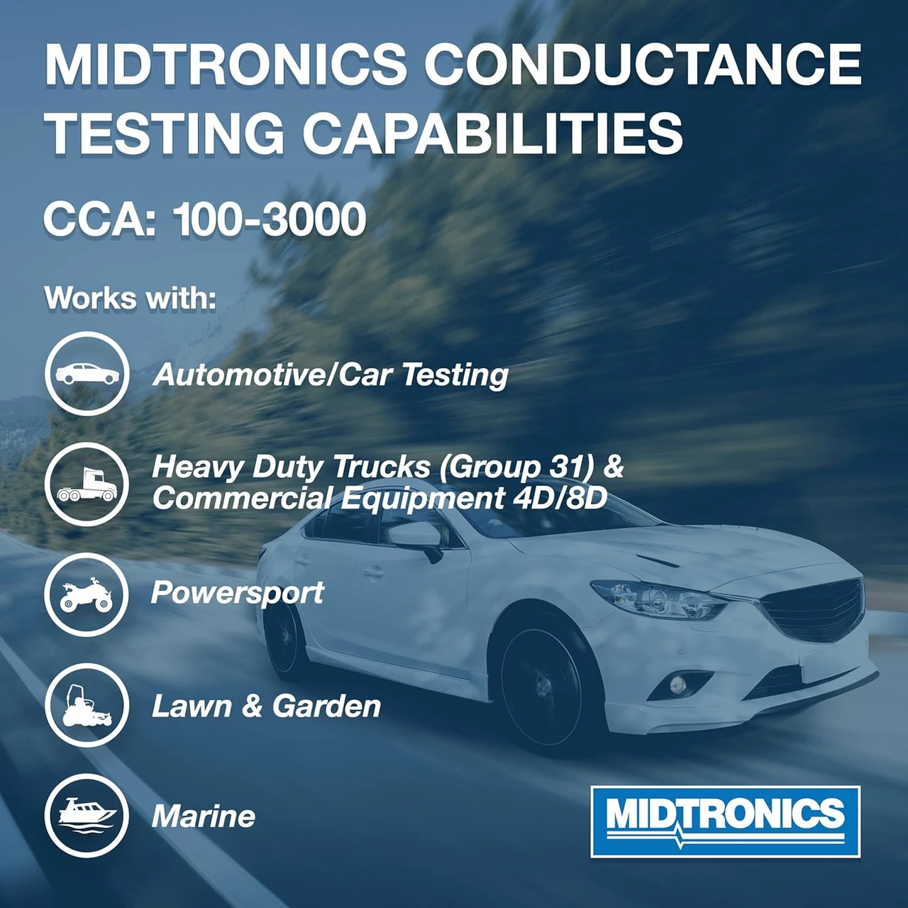 Midtronics Handheld Battery Tester With Printer, Mdx-Ai Powered, Fast & Accurate Diagnostics For 6V/12V (MVT-200P) — product image 5