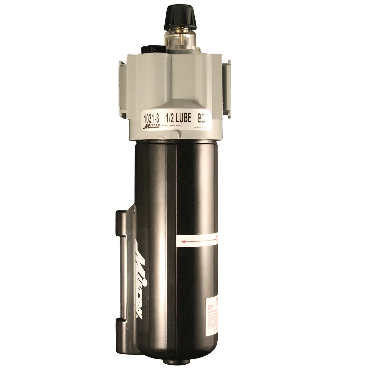 Milton 1031-8 1/2" NPT Metal FRL Lubricator Bowl, 6 oz. Bowl