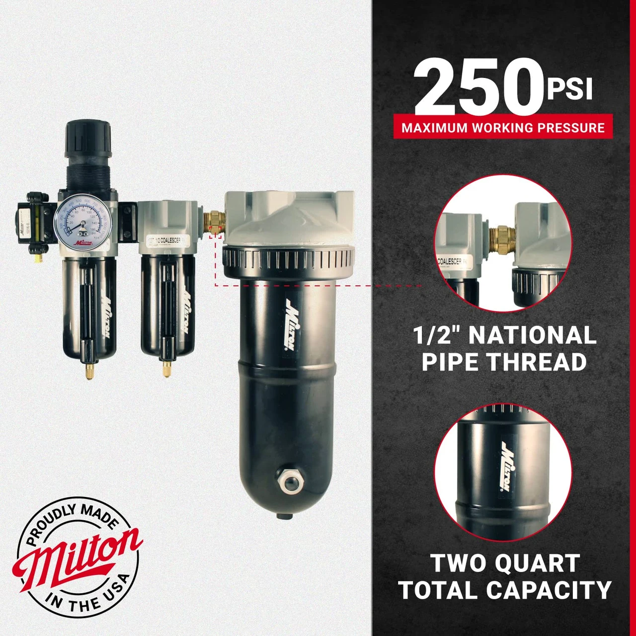 Milton 1072-2 1/2" Jumbo Desiccant Dryer System — product image 2