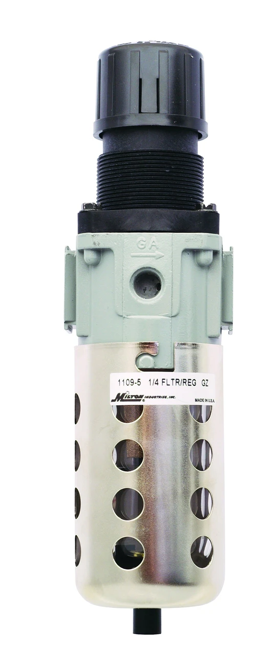 Milton 1111-5 1/2" NPT Polycarbonate Piggyback Filter Regulator
