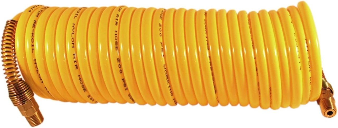 Milton 1669 25' Rekoil Hose, 1/4" MNPT