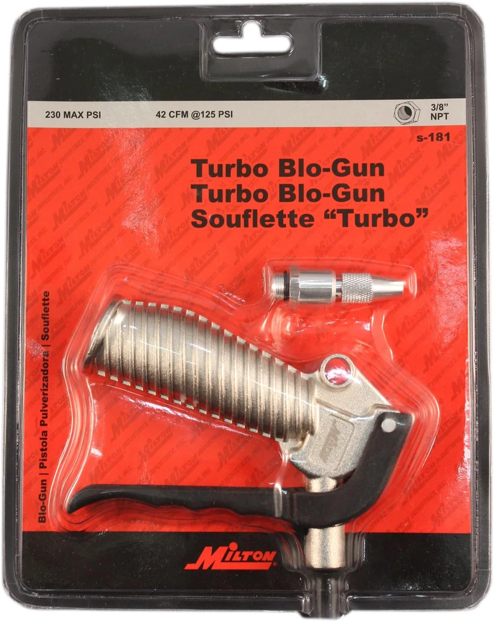 Milton Industries S181 Turbo Blow Gun With Adjustable Nozzle — product image 4