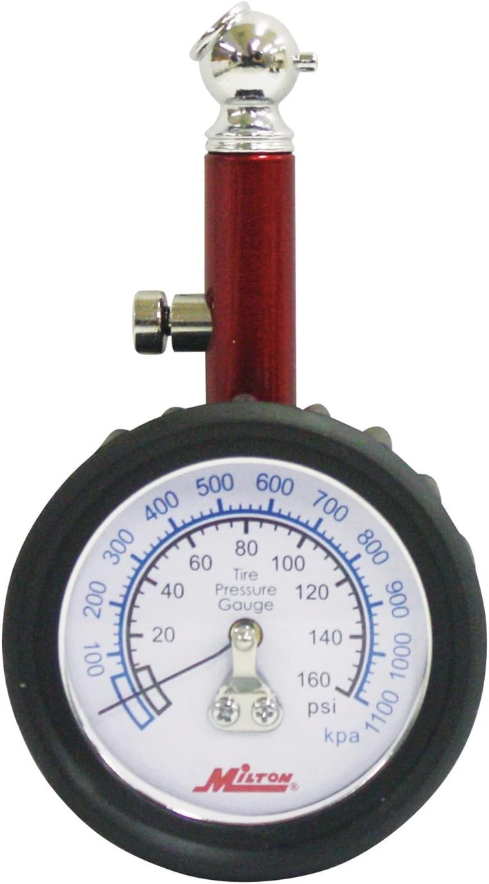 Milton S-933 Dial Tire Gauge, 0-160 PSI - 5 lb increments