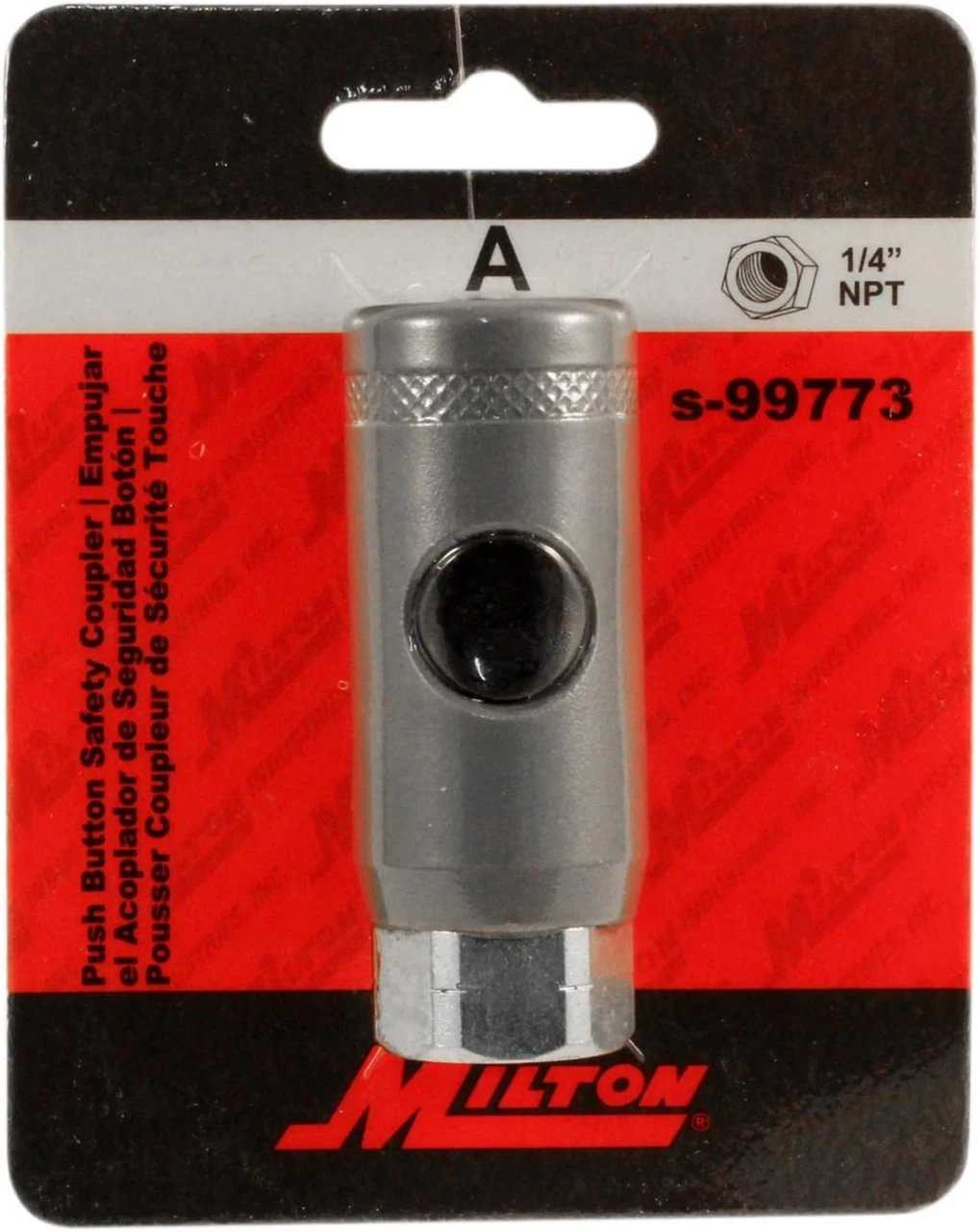 Milton Industries 1/4" FNPT A-Style Safety Coupler (S-99773) — product image 3