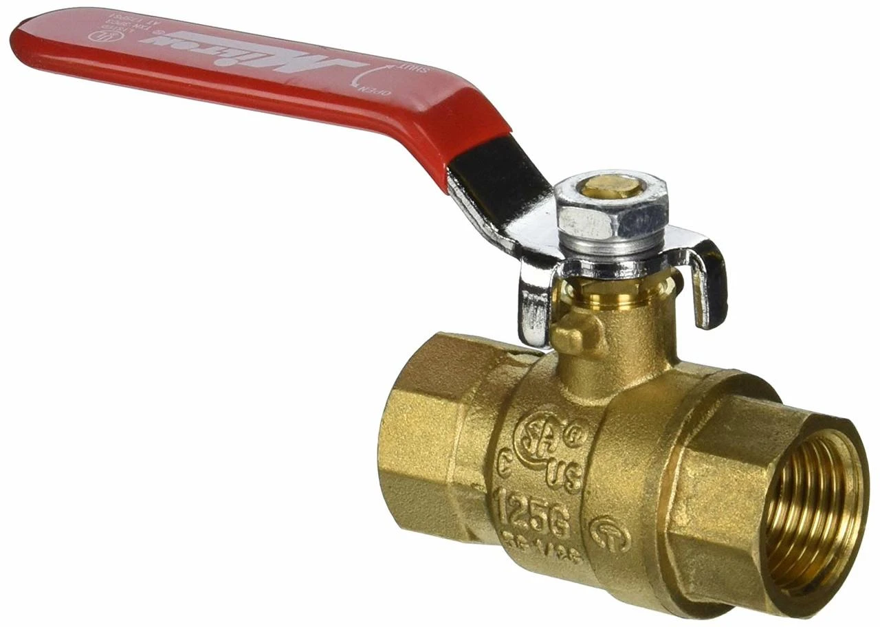 Milton S1094-8 1/2" FNPT Full Port Heavy-Duty Brass Ball Valve