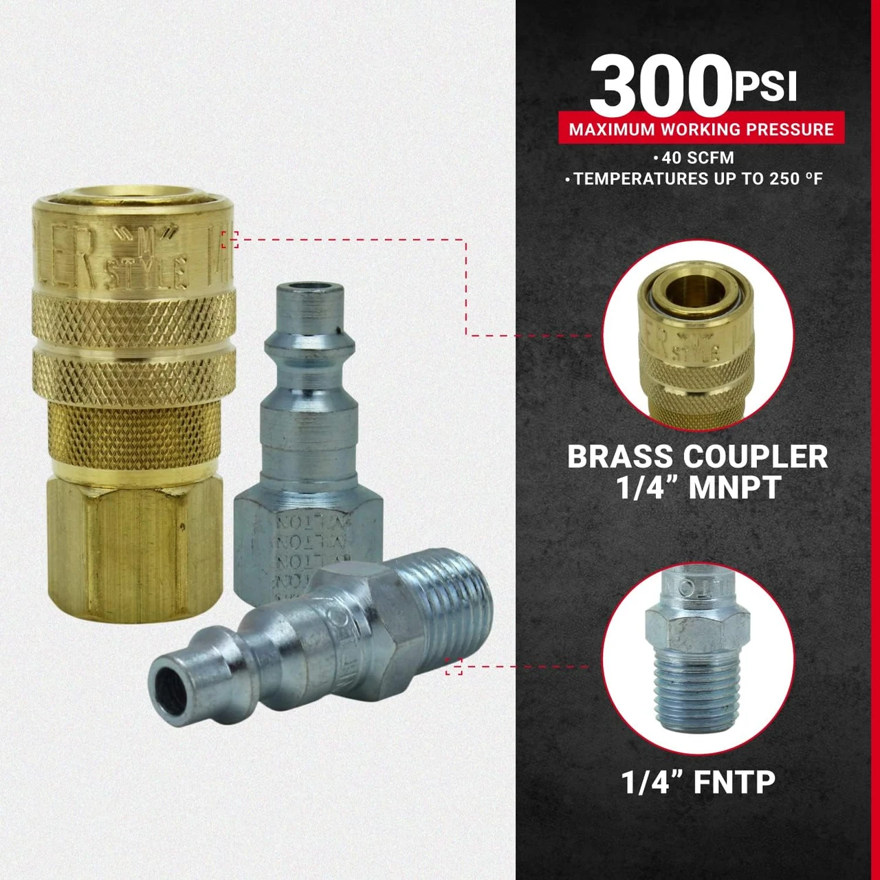 Milton S212 7 Piece M-Style Coupler Kit — product image 2
