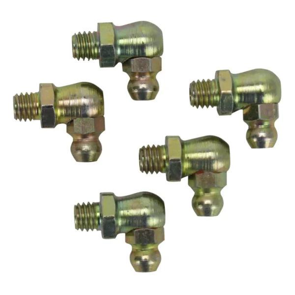 Milton S3226 Grease Fitting, M6 x1, 90 Degrees, OAL 18 mm max, 5-pk