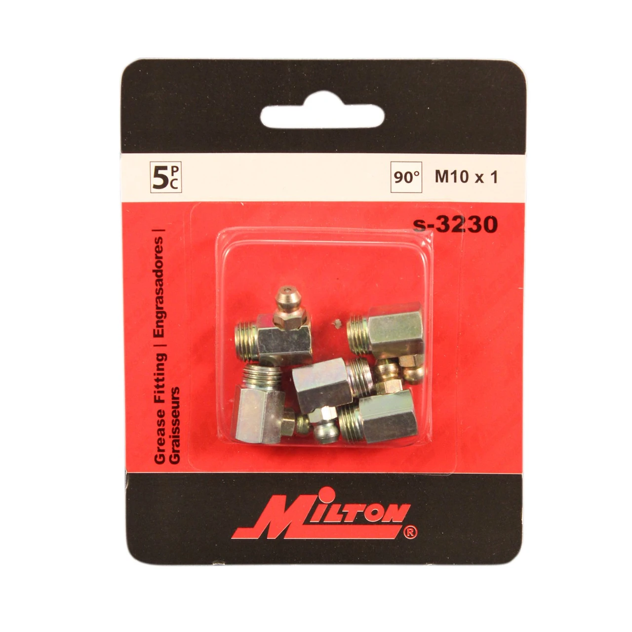 Milton S3230 Grease Fitting M8 x 1, 90 Degrees, OAL 18 mm max, 5-pk — product image 3