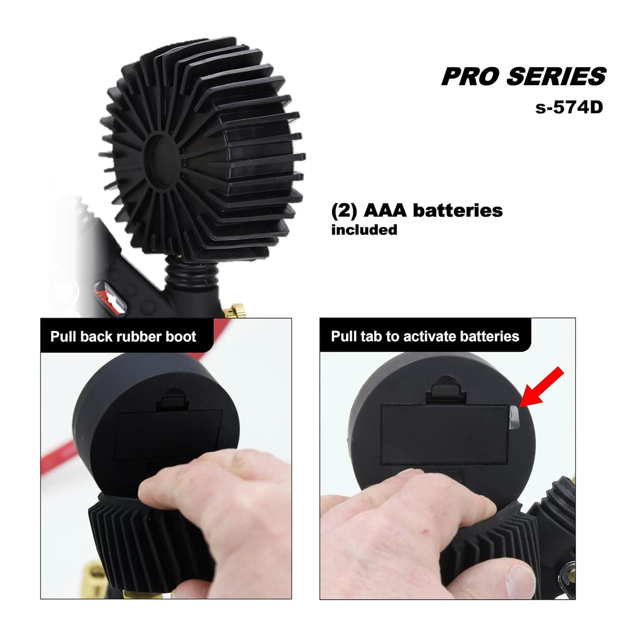 Milton S574D Pro Digital Tire Inflator/Pressure Pistol Grip Gauge, 15" Hose — product image 9