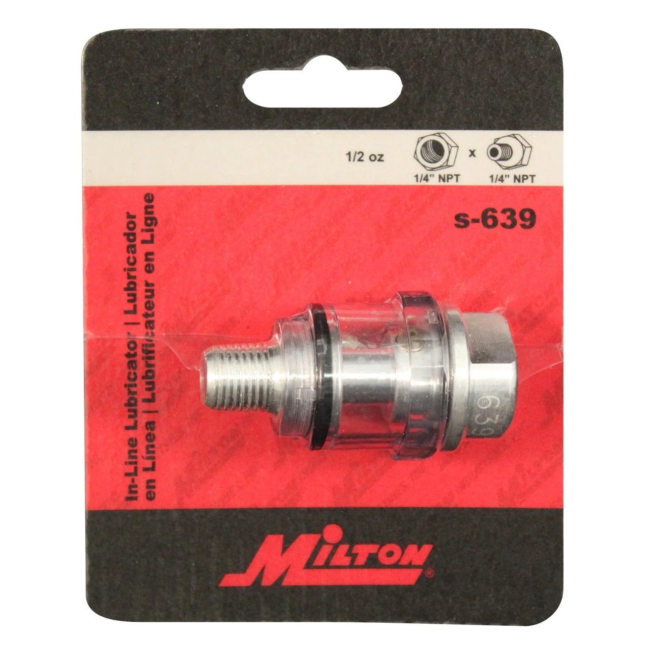 Milton S639 In Line Lubricator, Lubricate Pneumatic Tools for Protection — product image 2
