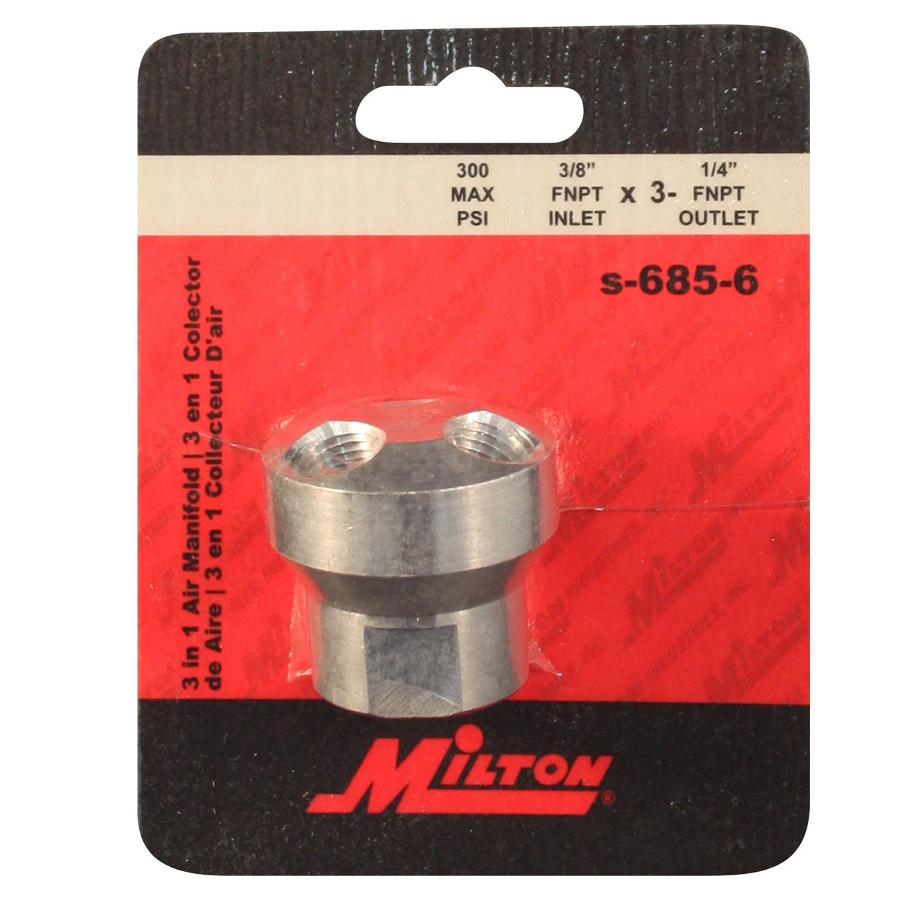 Milton S685-6 Three in One 3/8" FNPT Hose Manifold — product image 2
