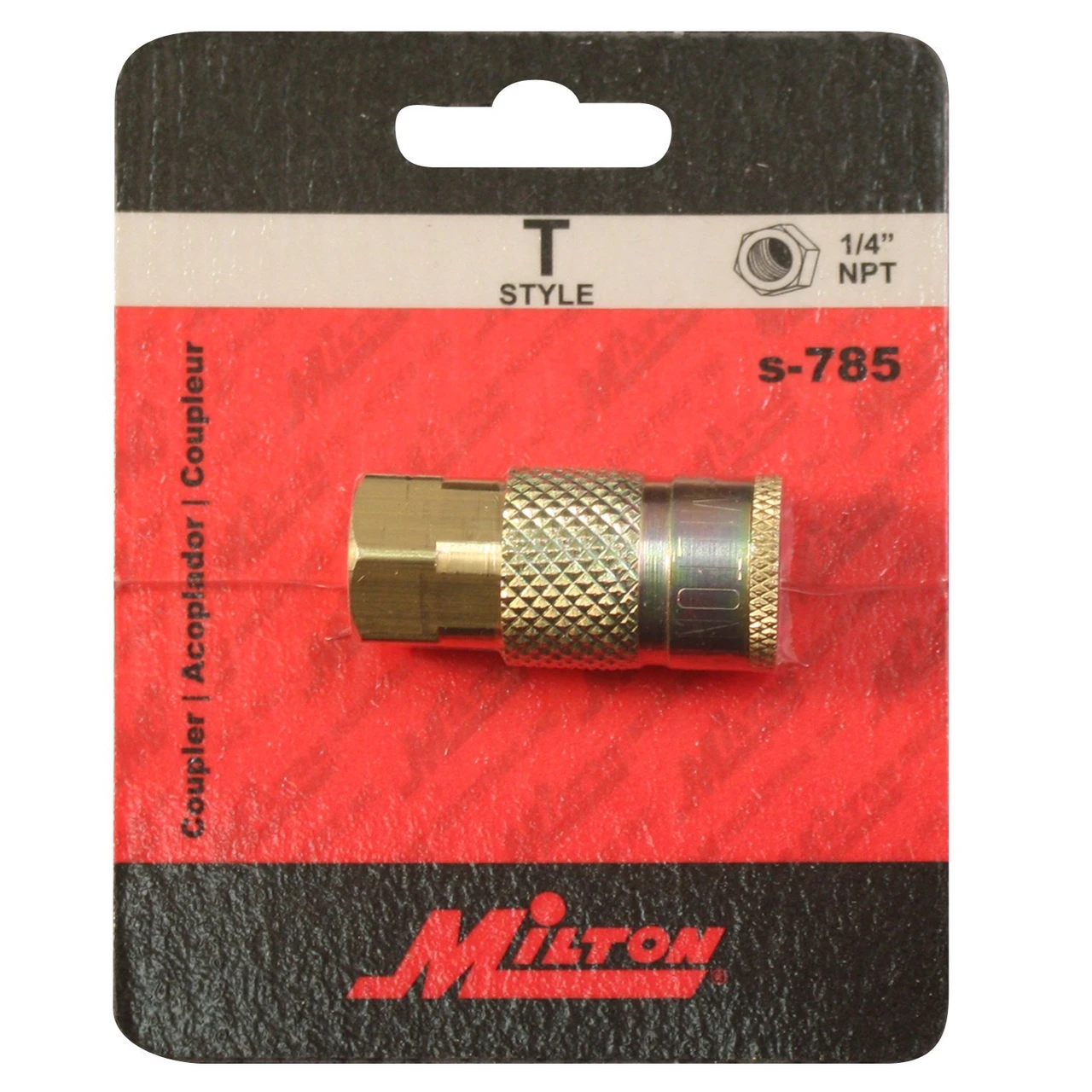 Milton S785 1/4" FNPT Female T-Style Air Compressor Quick Connect Coupler — product image 3