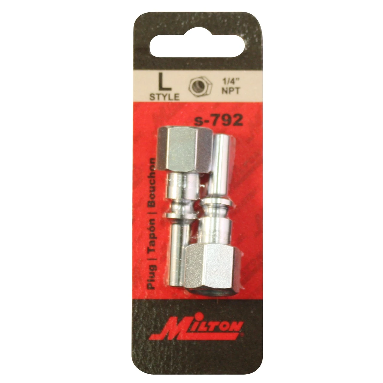 Milton S792 1/4" FNPT L Style Plug - Pack of 2 — product image 2