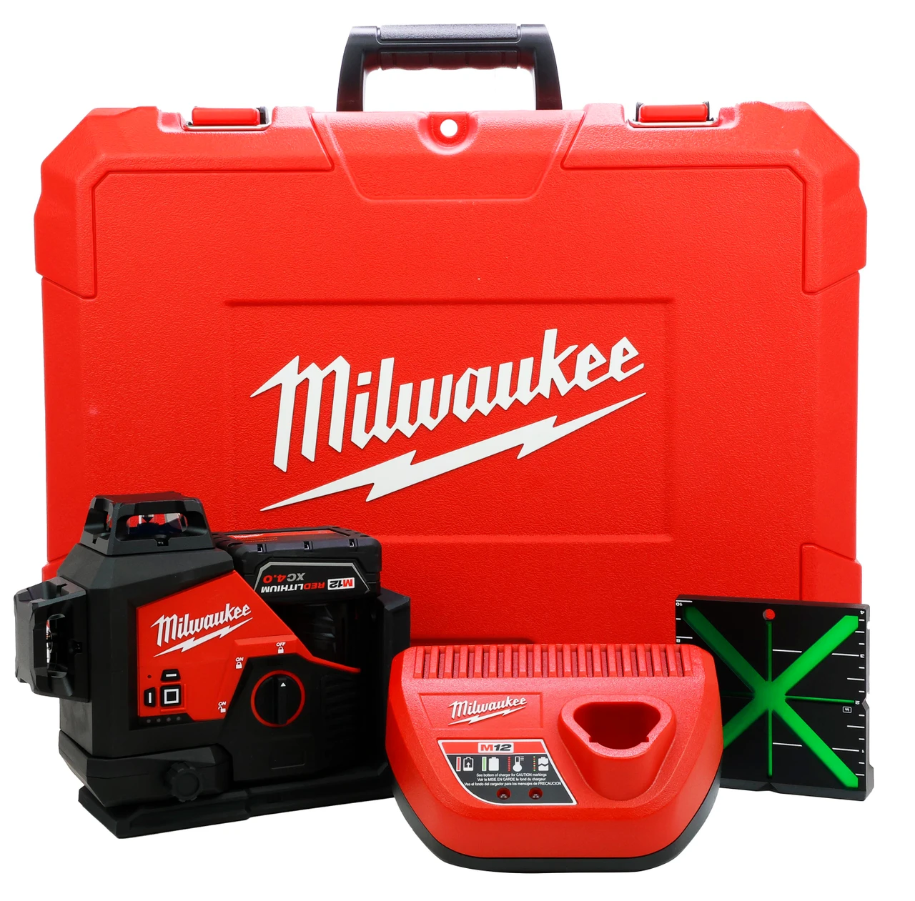 Milwaukee 3632-21 Green 360° Laser Level Kit with M12 Battery (3632-21)